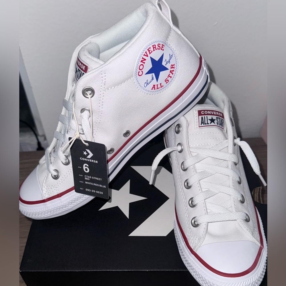 Converse Kids' All Star White Red Blue Sneakers